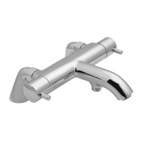Vado Celsius Exposed Pillar Mounted Thermostatic Bath Shower Mixer Without Shower Kit - chrome (CEL-131T-CP)