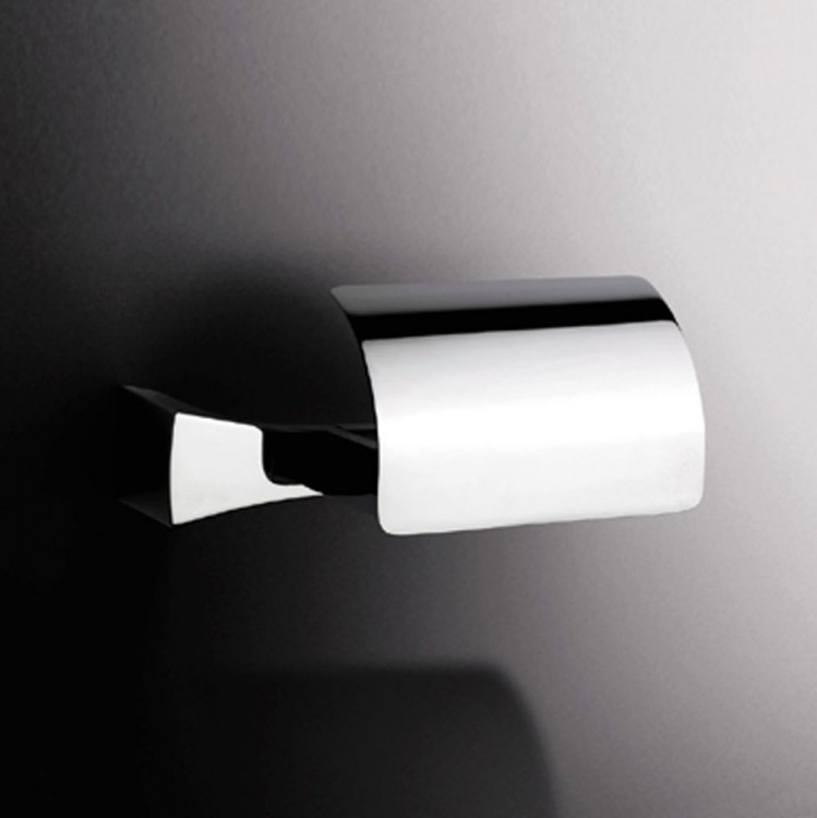 S7 Toilet Roll Holder with Flap - chrome (131853)