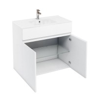 Britton - Aqua Cabinets 900mm Vanity unit With Doors & Ceramic basin - White - D450 Range (D43W-C9045)