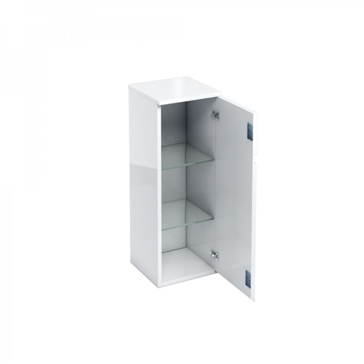 Britton - Aqua Cabinets 300 x 300 Single door double shelf unit - White (D31W)