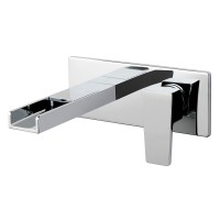 Vado Synergie Basin Mixer Single Lever Wall Mounted - Waterfall Spout - chrome (SYN-109SA-CP)