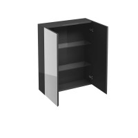 Britton - Aqua Cabinets 600mm wall furniture unit with mirrors - Anthracite Grey (C40G)