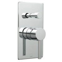 Vado Zoo Back Plate Manual Shower Valve With Diverter - chrome (ZOO-147ASQ-CP)