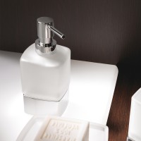 Lounge Soap Dispenser Freestanding - chrome/glass (5455-13)