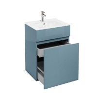 Britton - Aqua Cabinets 600mm Vanity unit With Drawers & Ceramic basin - Ocean - D450 Range (D45O-C6045)