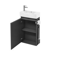 Britton - Aqua Cabinets 250mm All-in-One Vanity unit - Anthracite Grey - Compact Range (R50G-CR-1730)