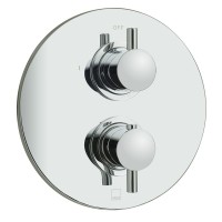 Vado Celsius Round 2 Outlet Thermostatic Shower Valve Wall Mounted - chrome (CEL-148C2RO-CP)