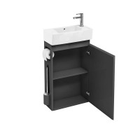 Britton - Aqua Cabinets 250mm All-in-One Vanity unit - Anthracite Grey - Compact Range (R50G-CR-1731)