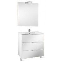 Roca Victoria-N Unik Basin + Base Unit 3 Drawers 1000mm - Gloss White with Mirror (855846806)