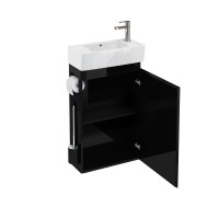 Britton - Aqua Cabinets 250mm All-in-One Vanity unit - Black - Compact Range (R50B-CR-1731)
