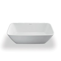 Clearwater Vicenza Piccolo 1600mm - Small Freestanding bath - Natural Stone White (N6D)