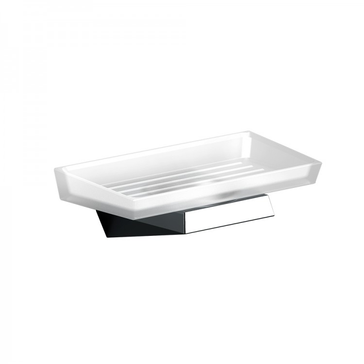 S8 Soap Dish - chrome / Frosted Glass (161829)