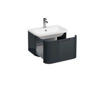 Britton - Aqua Cabinets 600mm Vanity Unit - wall hung - Compact - Black (CM3B-Q6040)