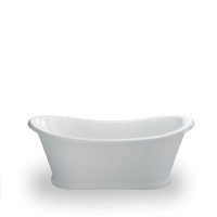 Clearwater Boat 165cm - Traditional Small Soaking Bathtub - White (T5C)