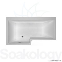 Carron Quantum Shower Bath 1500 x 700 x 420mm LH, Bathtubs | Carronite - White (23.5891L)