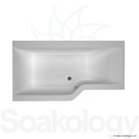 Carron Urban Edge Showerbath LH 1575x845 5mm - White (23-0046L)