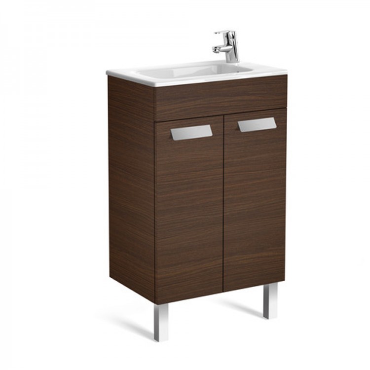 Roca Debba Compact Basin and Furniture 2 Soft-Close Doors 500mm- Textured Wenge (855900154)