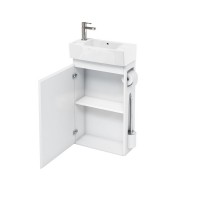 Britton - Aqua Cabinets 250mm All-in-One Vanity unit - White - Compact Range (R50W-CR-1730)