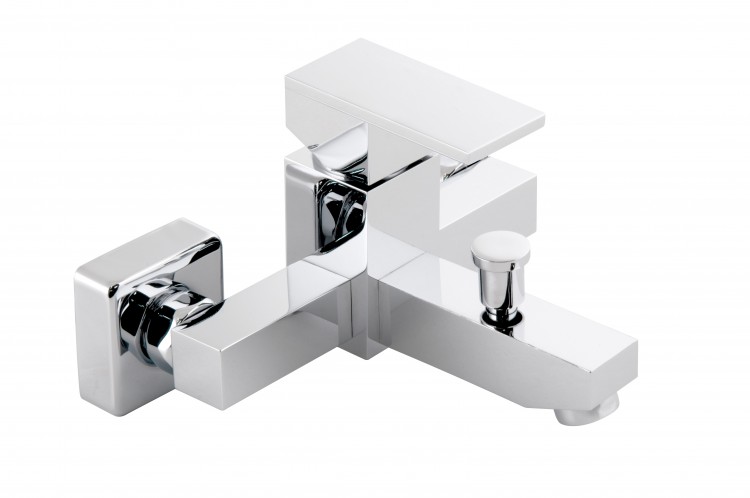 Vado Notion Exposed Bath Shower Mixer Single Lever Wall Mounted Without Shower Kit - chrome (NOT-123-CP)