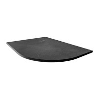 Truestone Offset quadrant Tray Slate Black Right Hand - 1200 x 900mm (T129HGR)
