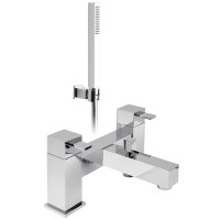 Vado Te 2 Hole Bath Shower Mixer Deck Mounted With Shower Kit - chrome (TE-130-K-CP)
