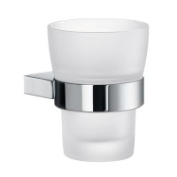 Smedbo Air Holder with Frosted Glass Tumbler - Polished Chrome (AK343)