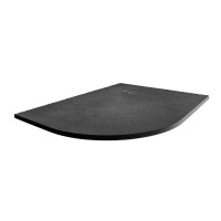 Truestone Offset quadrant Tray Slate Black Left Hand - 1200 x 900 mm (T129HGL)