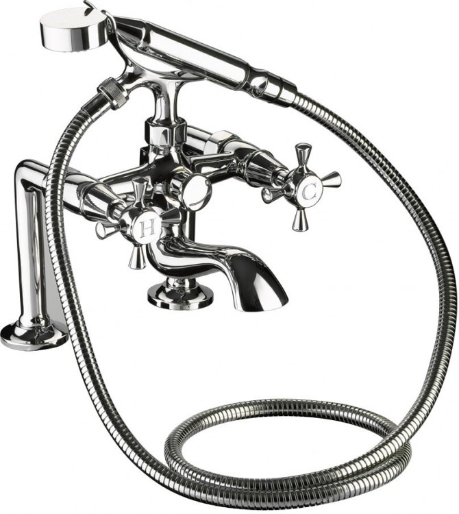 Cisne Deck Mounted Bath Shower Mixer Kit. Chrome (ZXT6007100)