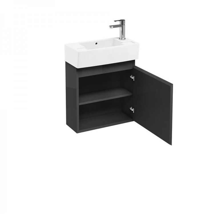 Britton - Aqua Cabinets 250mm Cloakroom Vanity unit - Anthracite Grey - Compact Range (R10G-CR-1731)