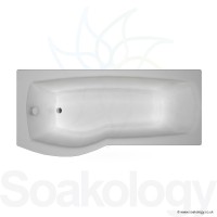 Carron Delta Offset Shower Bath 1700 x 800 x 420mm LH, 5mm - White (23.0671L)