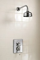 Concealed Victorian Thermostatic Dual Control Valve & Shower Head - Chrome (ZXS61200100C)
