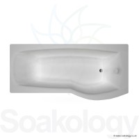 Carron Delta Offset Shower Bath 1700 x 800 x 420mm RH, 5mm - White (23.0671R)