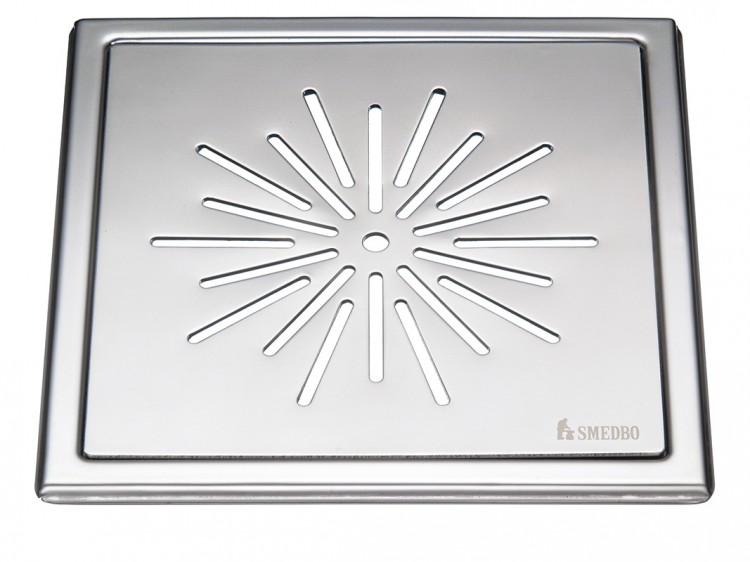 Smedbo Outline Floor Grating Star - Polished Stainless Steel (FK500)