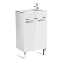 Roca Debba Compact Basin and Furniture 2 Soft-Close Doors 500mm- Gloss White (855900806)