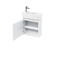 Britton - Aqua Cabinets 250mm Cloakroom Vanity unit - White - Compact Range (R10W-CR-1730)