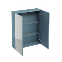 Britton - Aqua Cabinets 600mm wall furniture unit with mirrors - Ocean (C40O)