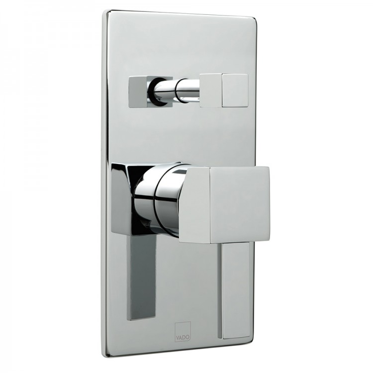 Vado Te Concealed Single Lever Wall Mounted Manual Shower Valve With Diverter - chrome (TE-147A-CP)