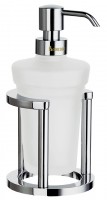 Smedbo Outline Freestanding Holder With Glass Soap Dispenser - Polished Chrome (FK201)