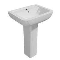 Saratosa Bathroom basin with ceramic pedestal - Soakology (SK9113-5)