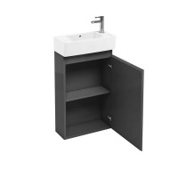 Britton - Aqua Cabinets 250mm Floorstanding Vanity unit - Anthracite Grey - Compact Range (R20G-CR-1731)
