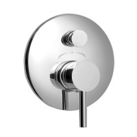 Vado Zoo Round Back Plate Axio:Therm - Shower Valve With Diverter - chrome (ZOO-147T-CP)