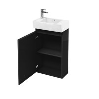 Britton - Aqua Cabinets 250mm Floorstanding Vanity unit - Black - Compact Range (R20B-CR-1730)