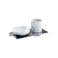 Britton Stainless steel shelf - Ceramic dish & Tumbler (BR5-1-2)