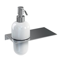 Britton Stainless steel shelf - offset hole with Ceramic Soap Dispenser (BR6-3)