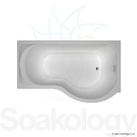 Carron Prado Offset Shower Bath 1500 x 900 x 440mm RH, Bathtubs | Carronite - White (23.2051R)