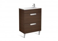 Roca Debba Compact Basin and Furniture 2 Soft-Close Drawers 600mm- Textured Wenge (855905154)