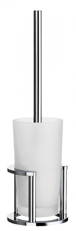 Smedbo Outline Freestanding Toilet Brush With Container - Two bar - Chrome (FK101)