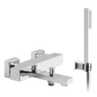 Vado Te Exposed Thermostatic Bath Shower Mixer With Shower Kit - chrome (TE-123T-K-CP)