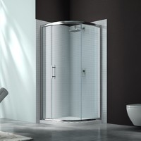 Series 6, 1 Door Quad 900mm Incl. Tray - Chrome/Clear Glass (MS63225)