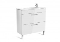 Roca Debba Compact Basin and Furniture 2 Soft-Close Drawers 800mm- Gloss White (855907806)